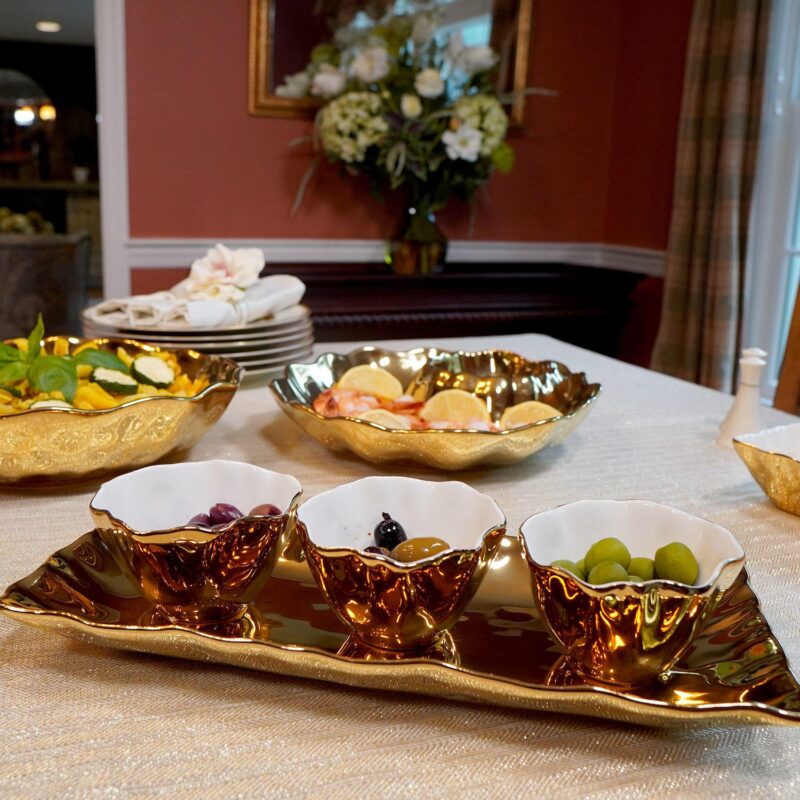 Certified International Gold Coast 4-pc. Tray and Condiment Bowl Set - Image 3
