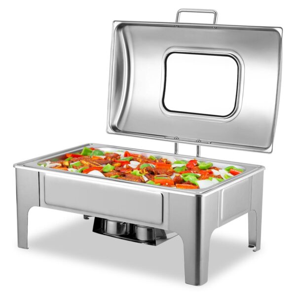 Chafing Dish Buffet Set, 9 Qt with Viewing Lid