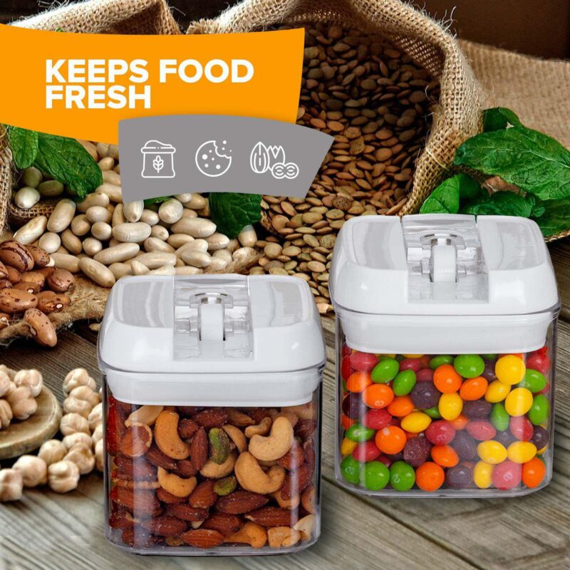 Cheer Collection One Size Airtight Food Storage Containers - Set of 12 IDENTICAL 17 oz Pantry Organizer Bins plus Marker and Labels - Image 4