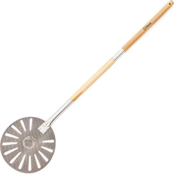 Chef Pomodoro Aluminum 9-inch Turning Pizza Peel With Detachable Wood Handle For Easy Storage