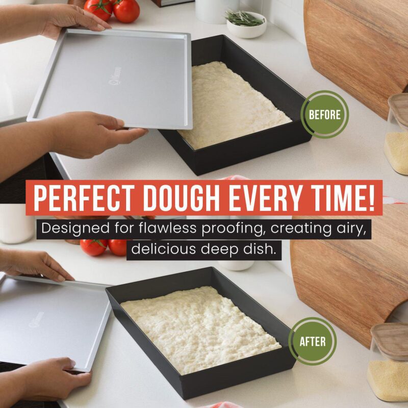 Chef Pomodoro Authentic Detroit-Style Pizza Pan Lid (Lid 14 x 10 inch) - Image 4