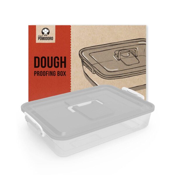 Chef Pomodoro Pizza Dough Proofing Box, 14 X 11-inch, Pizza Dough Container (grey)