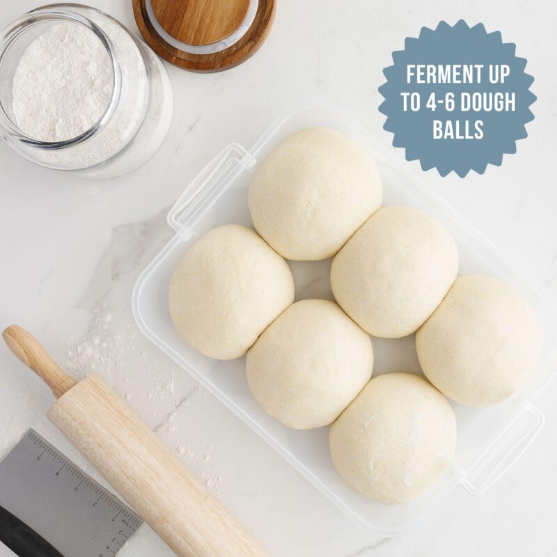 Chef Pomodoro Pizza Dough Proofing Box, 14 X 11-inch, Pizza Dough Container (blue) - Image 2