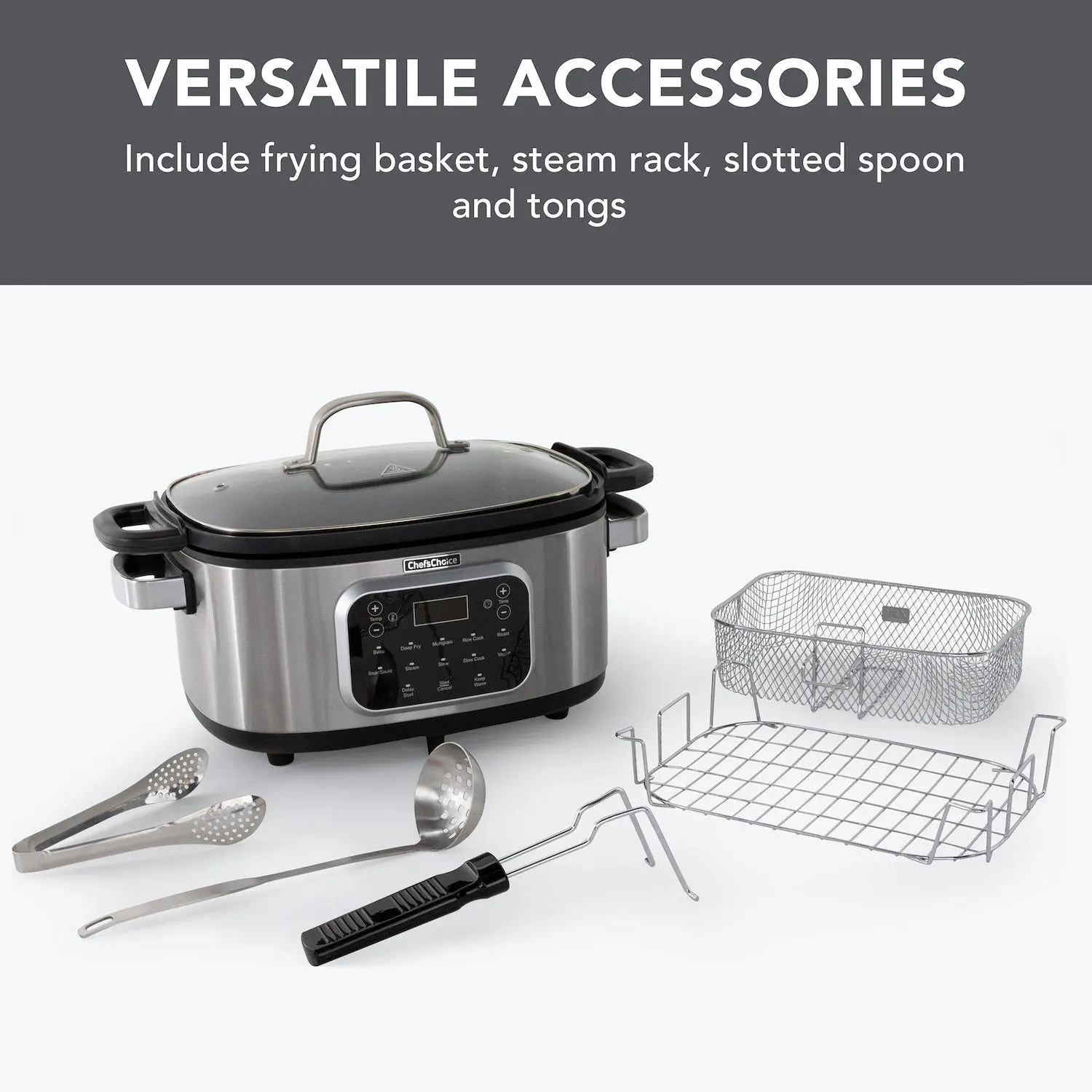 Chef's Choice 6-Qt. All-in-1 Stainless Steel Multi-Cooker - Image 19