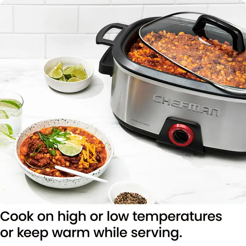 Chefman 6-Quart Slow Cooker, Stovetop and Oven-Safe, Removable Insert, Nonstick and Dishwasher-Safe Interior - Image 3