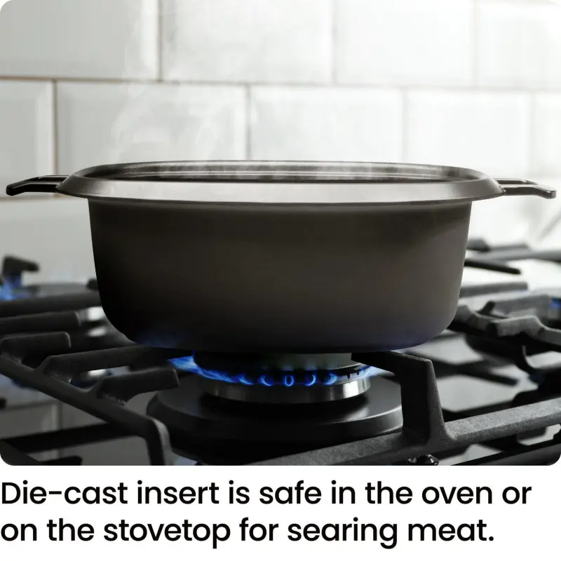 Chefman 6-Quart Slow Cooker, Stovetop and Oven-Safe, Removable Insert, Nonstick and Dishwasher-Safe Interior - Image 4