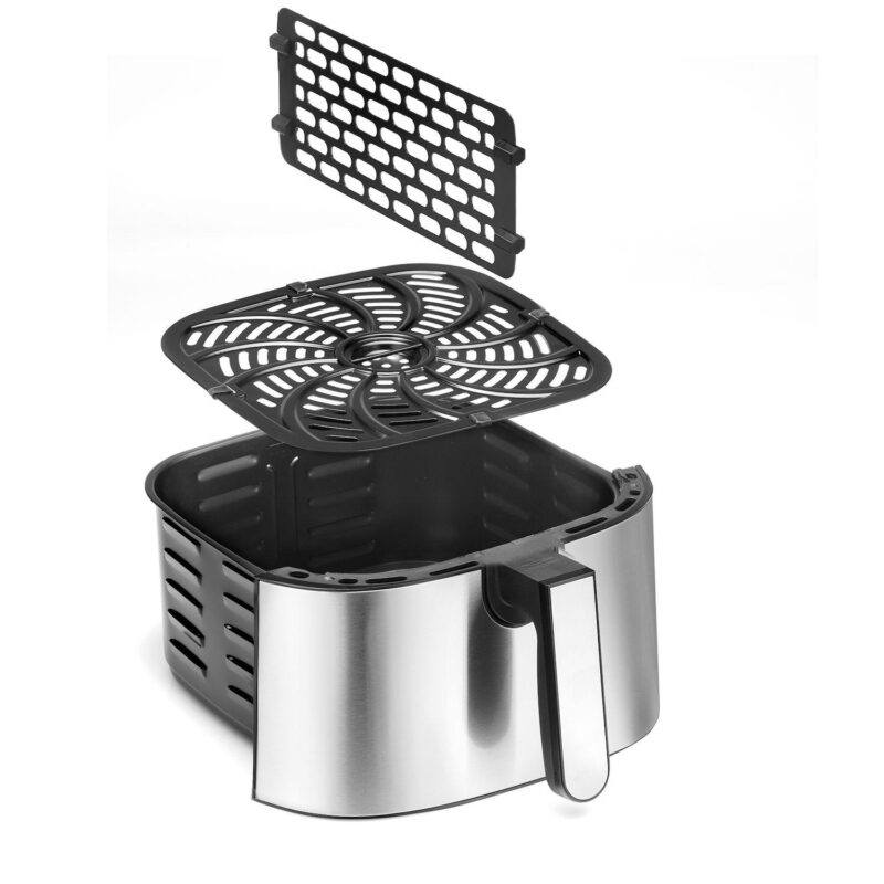 Chefman 8-qt. TurboFry Stainless Steel Air Fryer with Basket Divider - Image 4