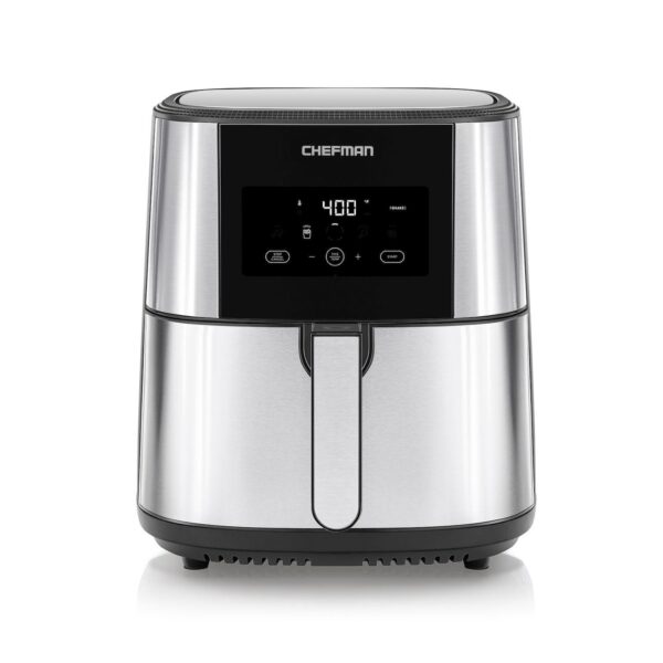 Chefman 8-qt. TurboFry Stainless Steel Air Fryer with Basket Divider