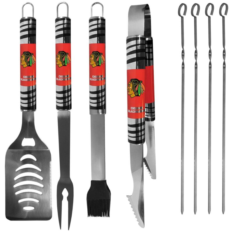Chicago Blackhawks Tailgater 8-Piece BBQ Grill Set - Image 2