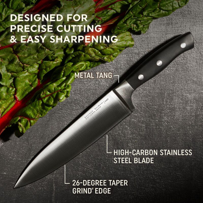 Chicago Cutlery Insignia Classic 18-pc Knife Set with Block and Built-In Sharpener - Image 4