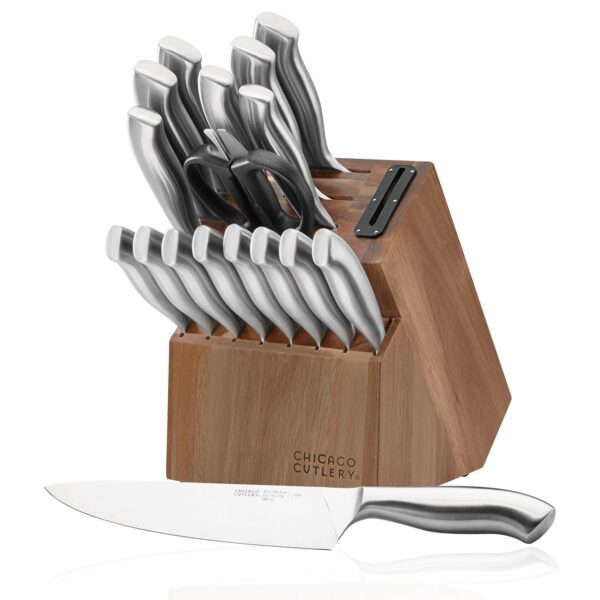 Chicago Cutlery Insignia 18-pc. Guided Grip Knife Block Set with Built-In Sharpener