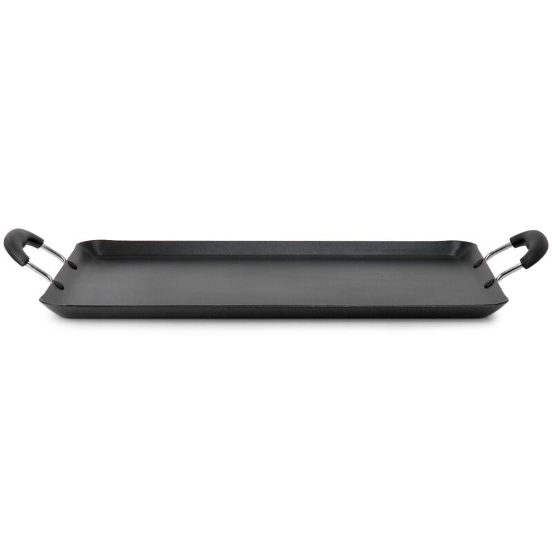 Clairborne 19 x 11.6 Inch Nonstick Double Burner Rectangular Griddle Pan in Charcoal Gray - Image 2