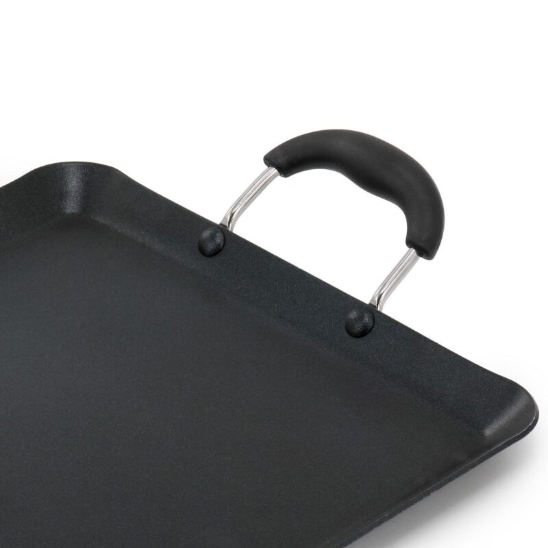 Clairborne 19 x 11.6 Inch Nonstick Double Burner Rectangular Griddle Pan in Charcoal Gray - Image 3
