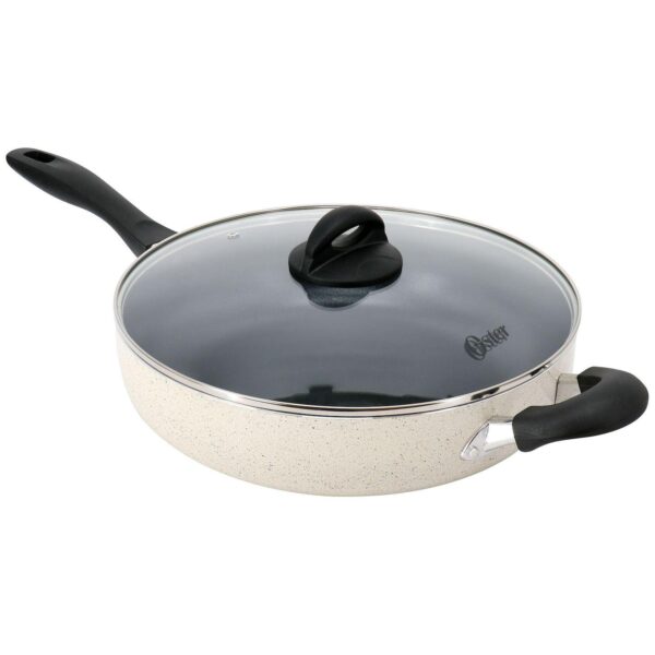 Clairborne 5 Quart Aluminum Nonstick Saute Pan with Lid in Sand