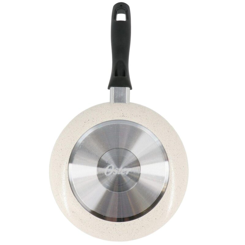 Clairborne 9.5 Inch Round Nonstick Aluminum Frying Pan in Linen - Image 4