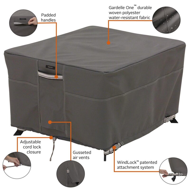 Classic Accessories Ravenna Square Patio Table Cover - Outdoor - Image 5