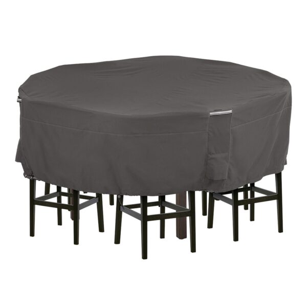 Classic Accessories Ravenna Tall Round Patio Table and Chair Set Cover