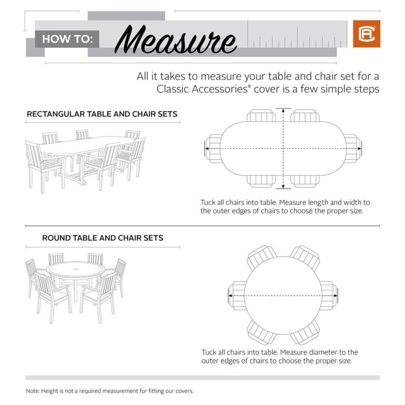 Classic Accessories Ravenna Tall Round Patio Table and Chair Set Cover - Image 4