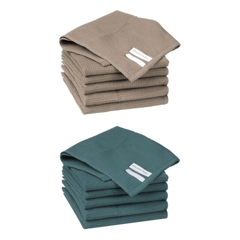 Cleaning Rags 12 Packs Cotton Waffle Cleaning Cloths 14  X 14 - Image 18