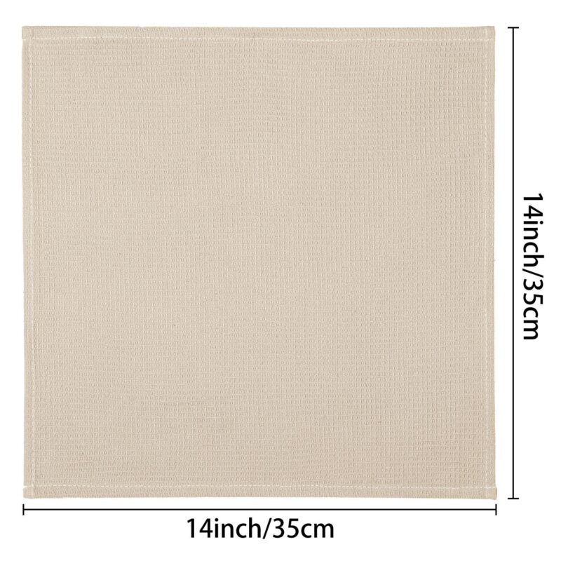 Cleaning Rags 12 Packs Cotton Waffle Cleaning Cloths 14  X 14 - Image 3