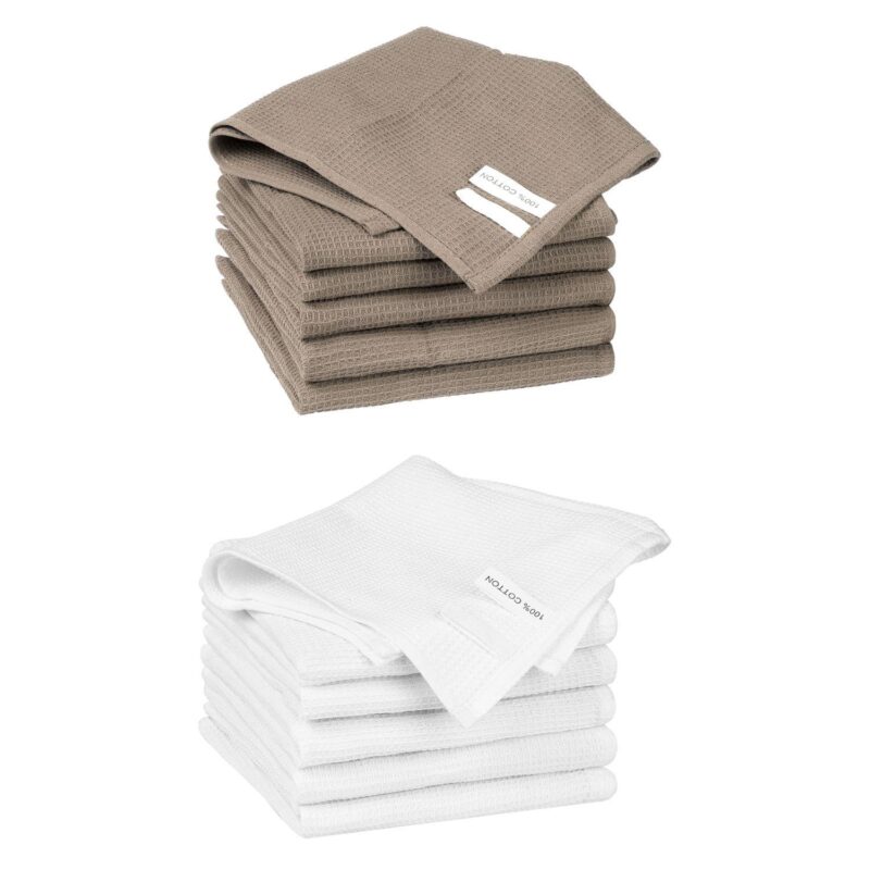 Cleaning Rags 12 Packs Cotton Waffle Cleaning Cloths 14  X 14 - Image 15