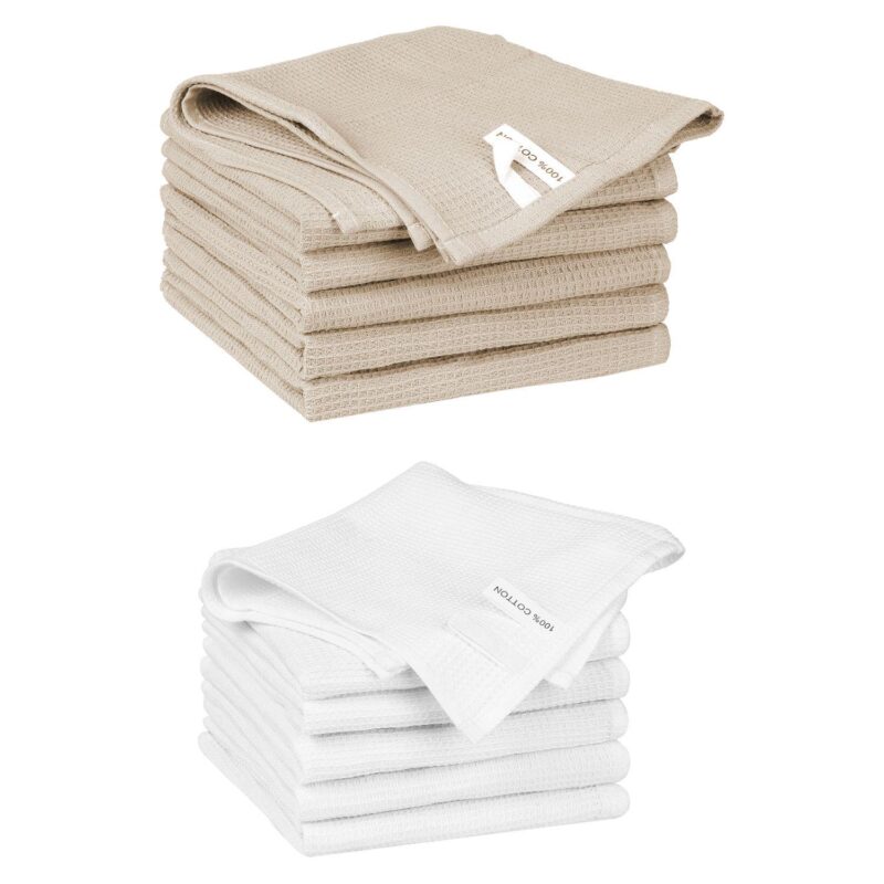 Cleaning Rags 12 Packs Cotton Waffle Cleaning Cloths 14  X 14 - Image 13