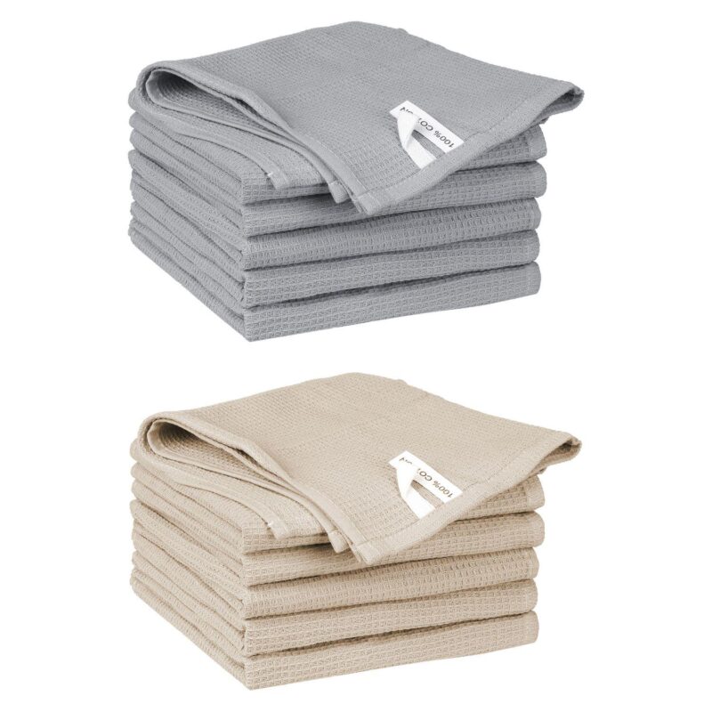 Cleaning Rags 12 Packs Cotton Waffle Cleaning Cloths 14  X 14 - Image 20