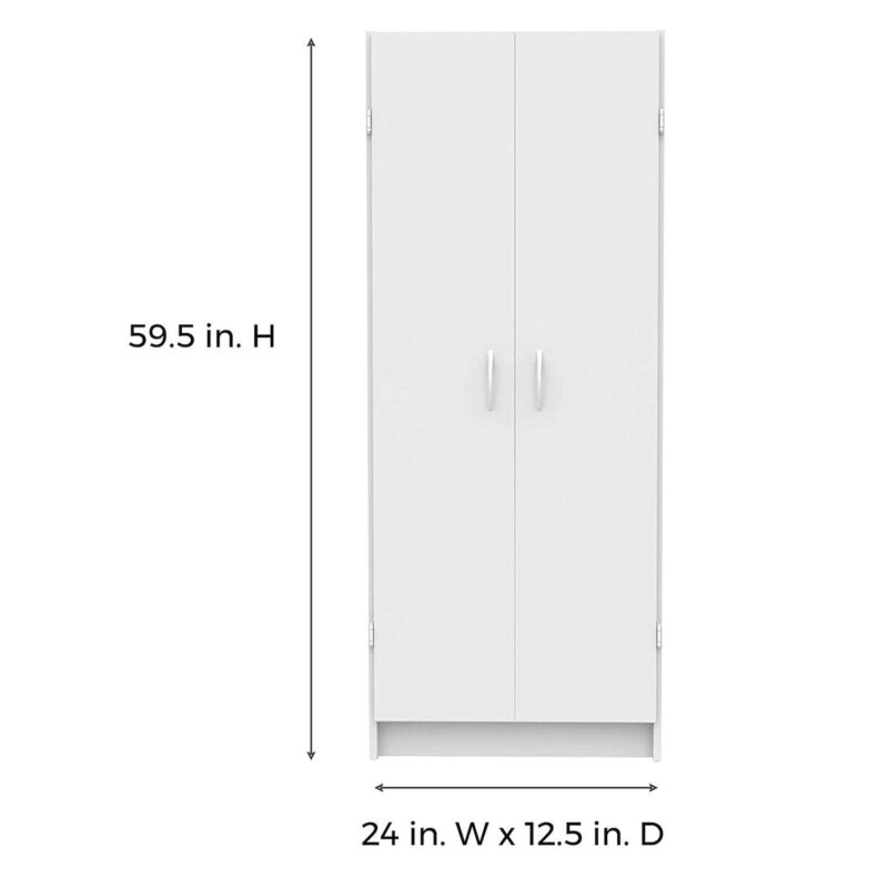 ClosetMaid 896700 12.5 x 24 x 59.5 Inch Adjustable 4 Shelf Pantry Cabinet, White - Image 4