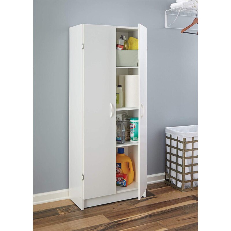 ClosetMaid 896700 12.5 x 24 x 59.5 Inch Adjustable 4 Shelf Pantry Cabinet, White - Image 5