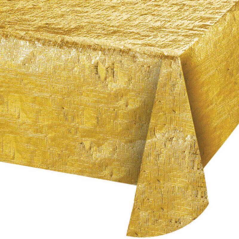 Club Pack Of 12 Metallic Rectangular Banquet Party Table Cloths 108 - Image 5