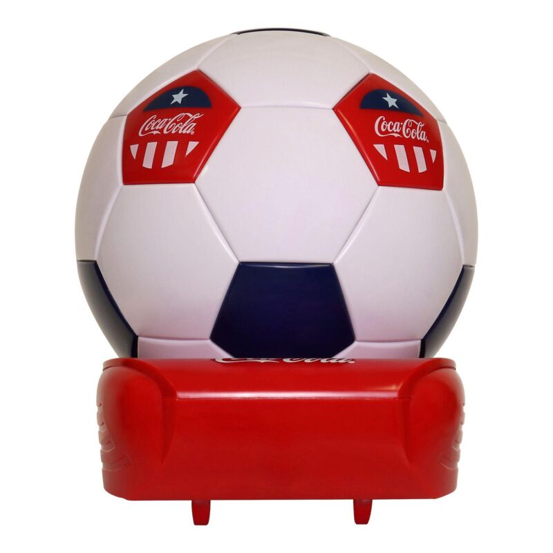 Coca-Cola 5-Can Soccer Ball Mini Fridge Beverage Cooler with Hidden Opening - Image 2