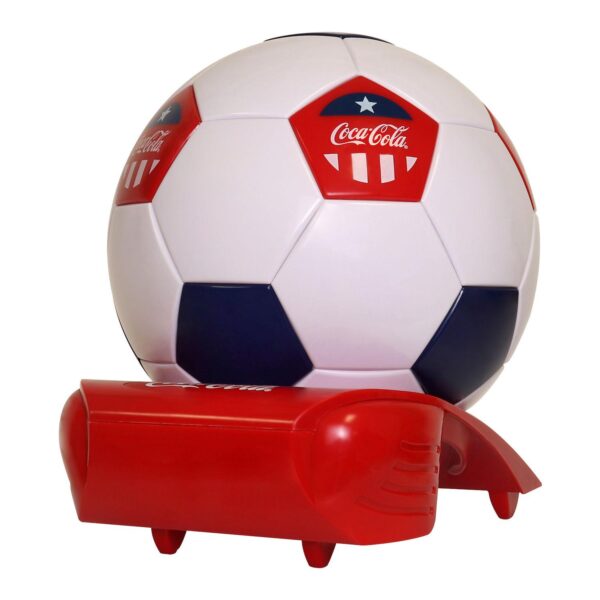 Coca-Cola 5-Can Soccer Ball Mini Fridge Beverage Cooler with Hidden Opening