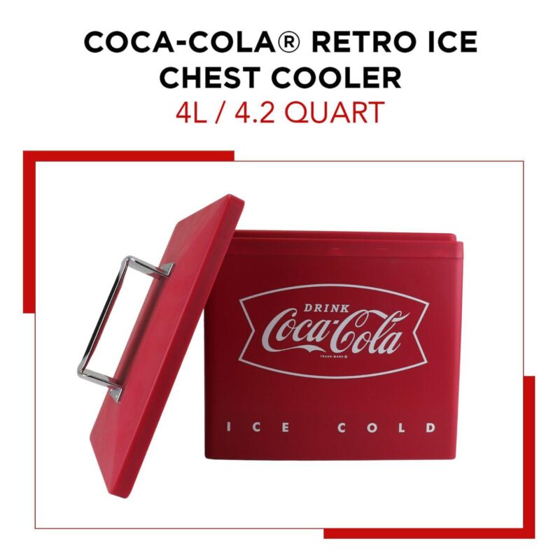 Coca-Cola 6-Can Retro Ice Chest Electric Cooler - Image 6