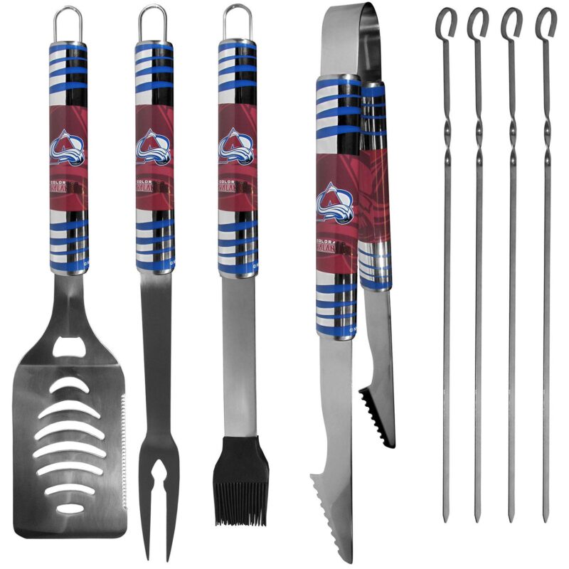 Colorado Avalanche Tailgater 8-Piece BBQ Grill Set - Image 2