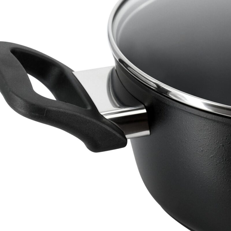 Connelly 7 Piece Textured Nonstick Aluminum Cookware Set in Black - Image 5
