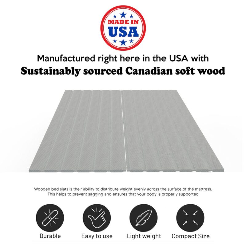 Continental Sleep, 0.75  Heavy Duty Vertical Wooden Bunkie Board/bed Slats With Cover - Image 4