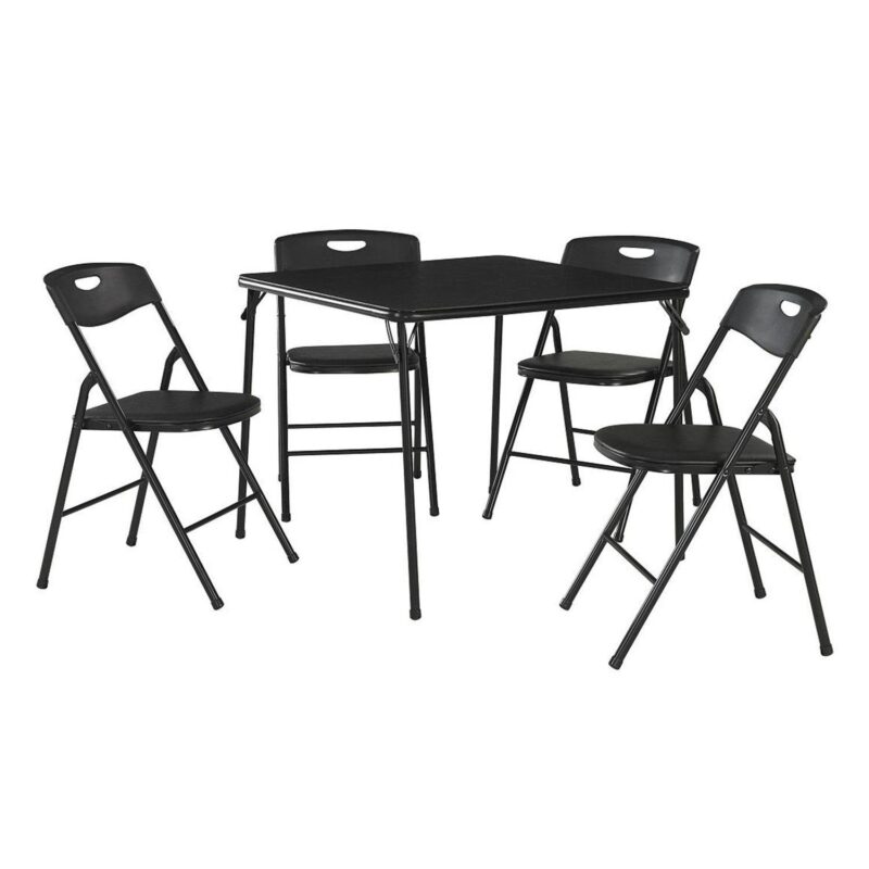 Cosco Folding Table and Plastic Backed Chair 5-piece Set - Image 4