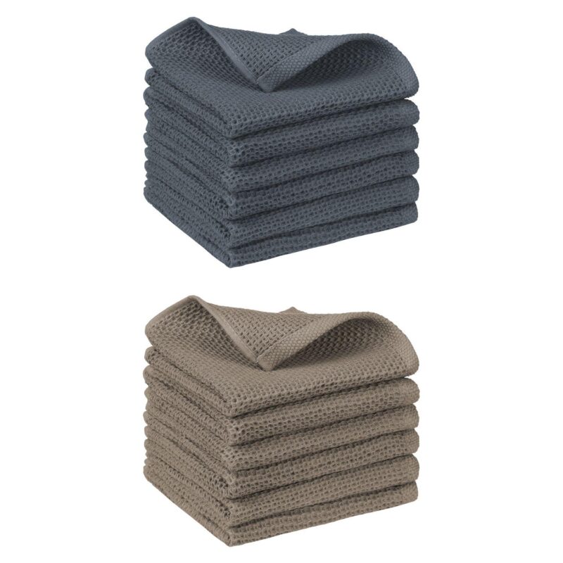 Cotton Dish Cloths Waffle Weave Kitchen Towels - Image 8