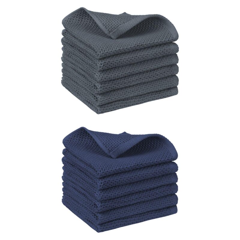 Cotton Dish Cloths Waffle Weave Kitchen Towels - Image 13