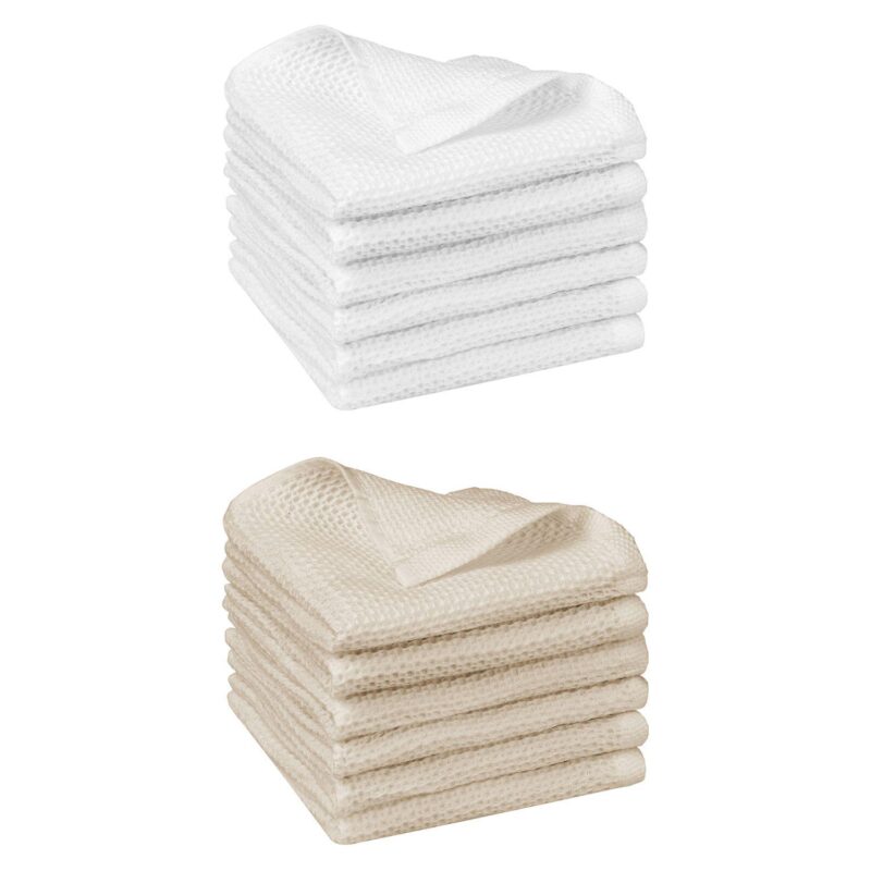 Cotton Dish Cloths Waffle Weave Kitchen Towels - Image 7