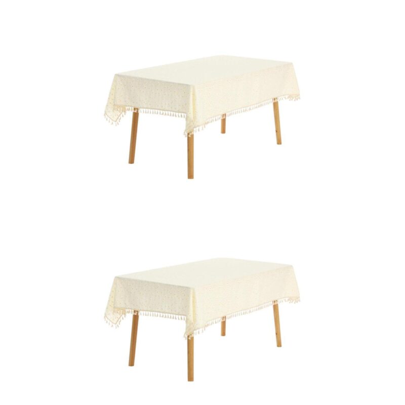 Cotton Tablecloth Soft Table Cover With Tassels For Kitchen Dining Room - Image 6