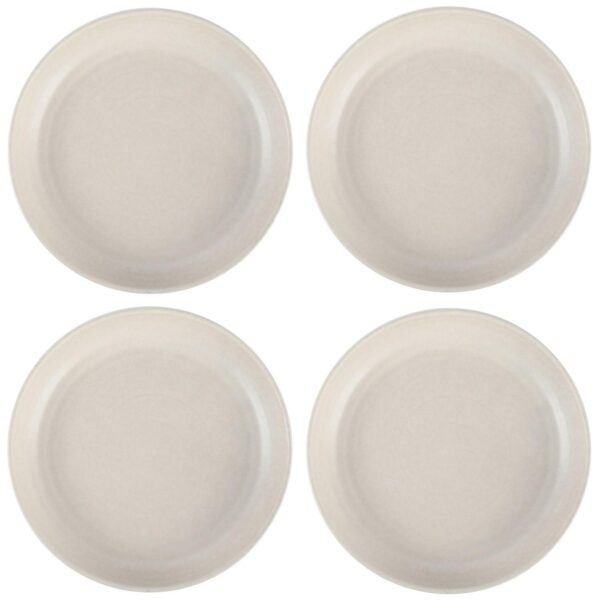 Cravings By Chrissy Teigen 4 Piece 8.6 Inch Round Stoneware Dinner Bowl Set in Oat Milk