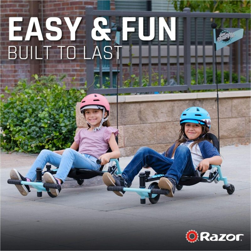 Crazy Cart Shuffle by Razor, Kid-Powered Drifting Go-Kart, Ride-on for Ages 4+, Adjustable Frame - Image 5