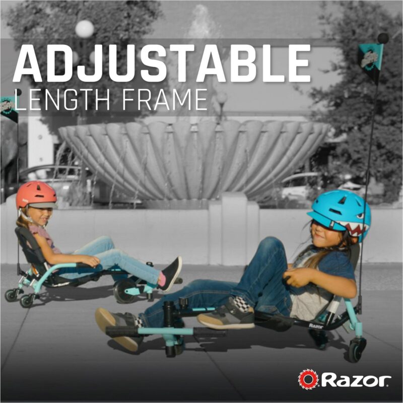 Crazy Cart Shuffle by Razor, Kid-Powered Drifting Go-Kart, Ride-on for Ages 4+, Adjustable Frame - Image 4