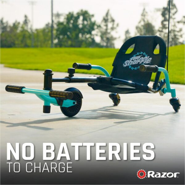 Crazy Cart Shuffle by Razor, Kid-Powered Drifting Go-Kart, Ride-on for Ages 4+, Adjustable Frame