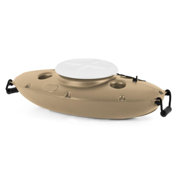 CreekKooler 30 Quart Floating Insulated Beverage Cooler Pull Behind Kayak, Tan