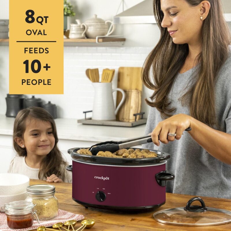 Crock-PotA Manual 8-Quart Slow Cooker, Rhubarb - Image 3