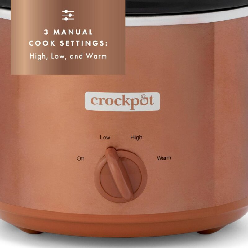 Crock-PotA Manual Design Series 3-Quart Slow Cooker, Woodgrain - Image 3