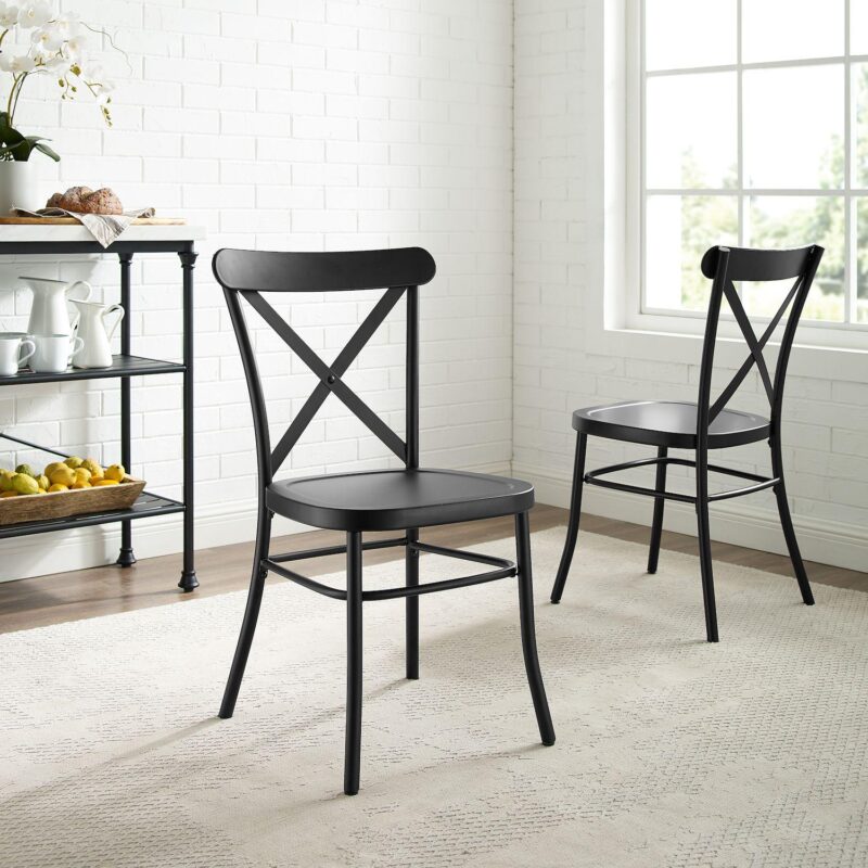 Crosley Camille 2-Piece Metal Chair Set - Image 3