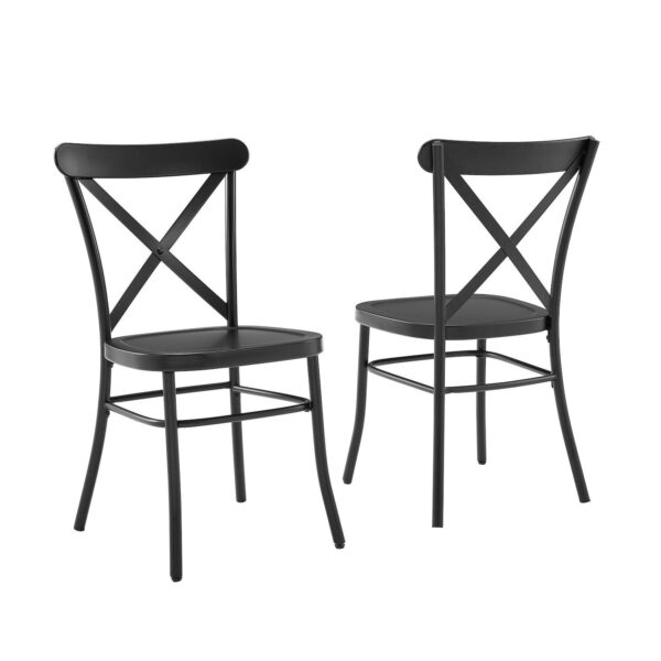 Crosley Camille 2-Piece Metal Chair Set